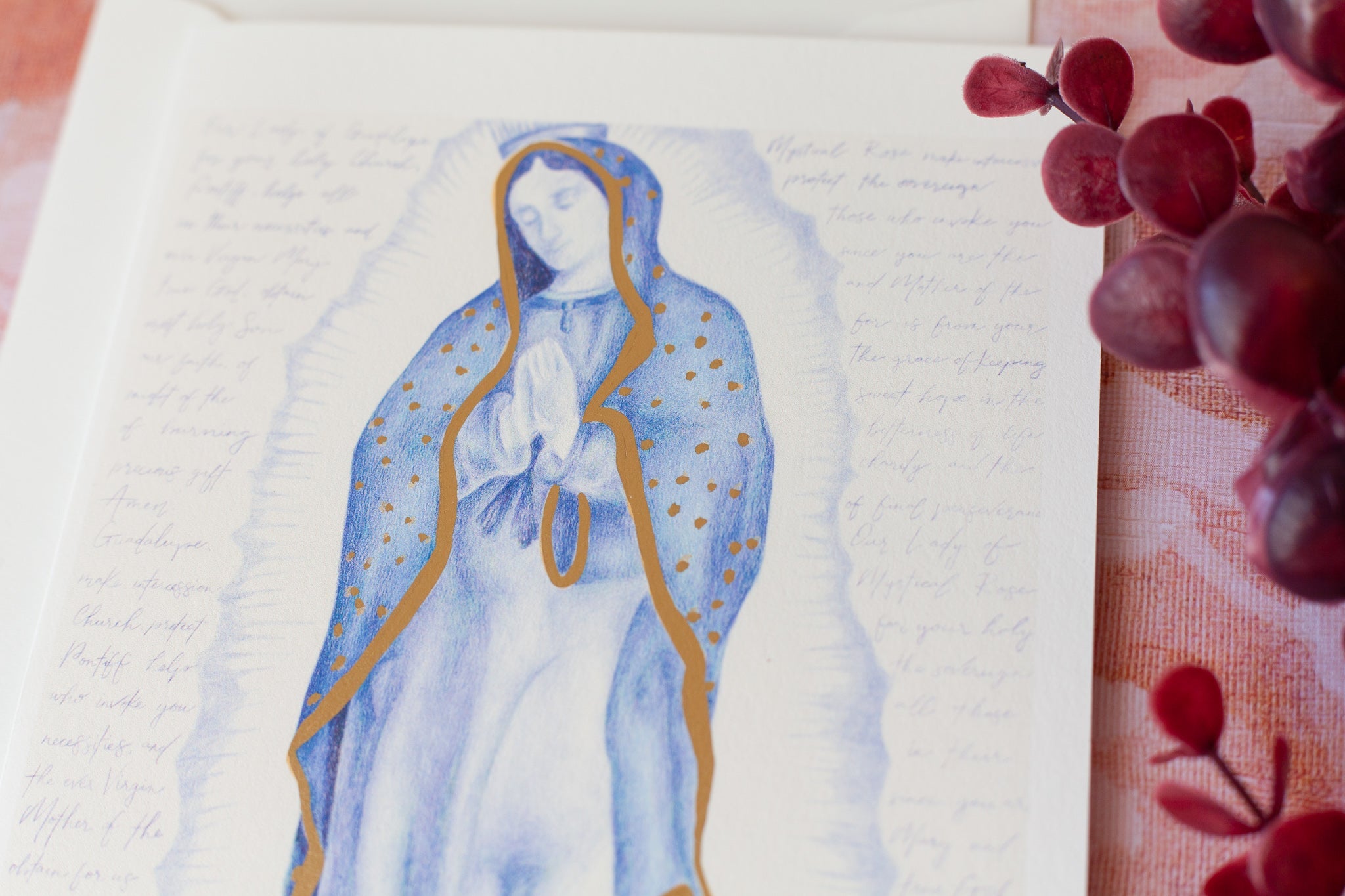 Guadalupe - Card with Gold Leaf